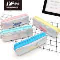 Popular simple color embroidery partysu pu pencil case