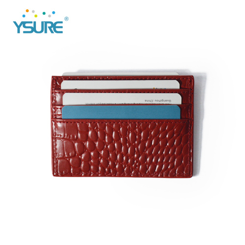 Custom Logo Ultra Slim Saffiano Leather Card Holder