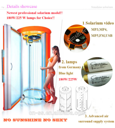 Healthy skin ultraviolet ray tanning bed shower