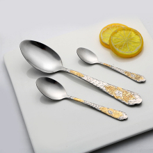 Royal Style Stainless Steel Gold Plated Dinnerware Set