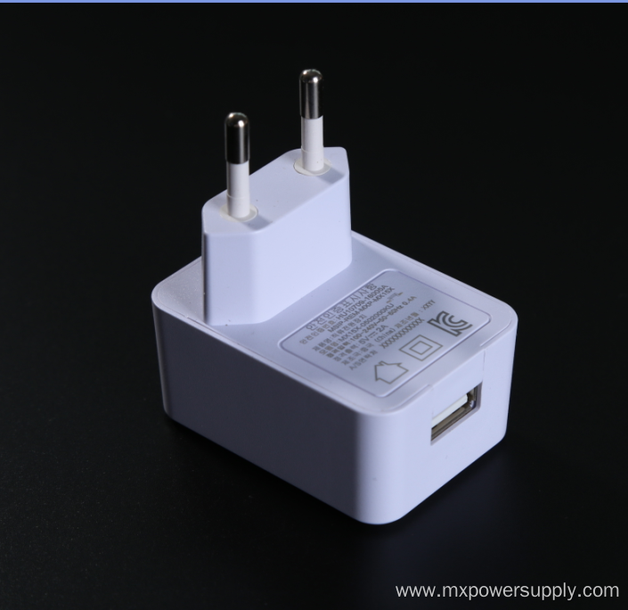 DC5V2.4A Korea plug travel adaptor with KC KCC