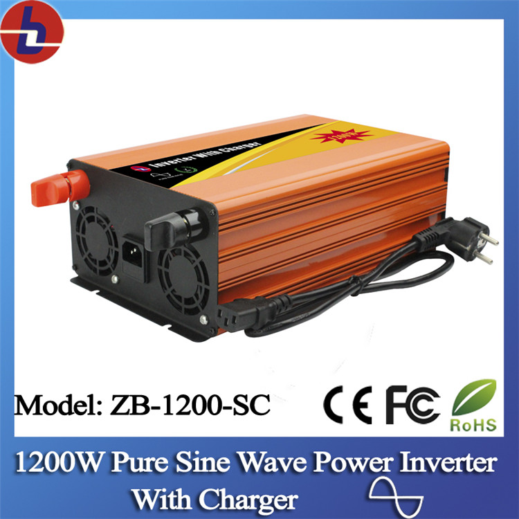 1200W DC to AC Pure Sine Wave Power Inverter with Charger