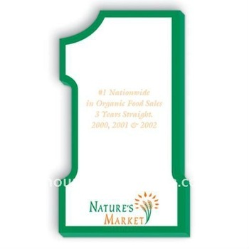 die cut "1" shaped block sticky note pad post note