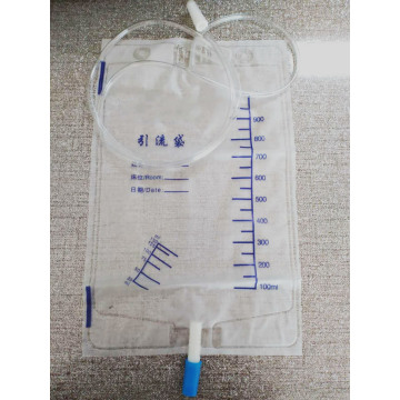 Sac de drainage de collecte d&#39;urine médicale 1000 ml pour adulte