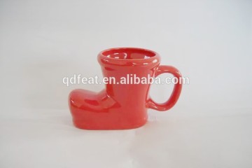 Red glaze ceramic mug