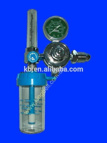 Oxygen regulator with humidifier