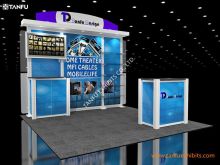 TANFU 10ft x 10ft Exhibition Stand Booth with Adjustable Shelf