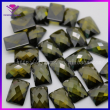Checker Cut Peridot Stone Loose Rectangle CZ Price