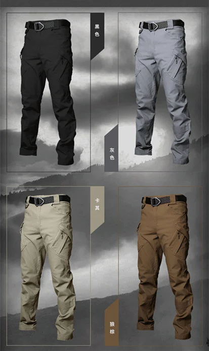 Top Quality Breathable Elastic Windproof Waterproof Plus Size Cargo Men Pants