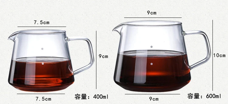 Promotion Cheap V60 Single Drip Glass Coffee Pot Set with Wooden Brackets and Filter Cup