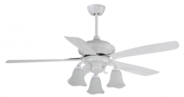 Classic White Decorative Ceiling Fan with Light