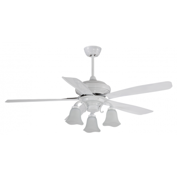 Classic White Decorative Ceiling Fan with Light