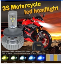 Fanless led headlight kit 3S LED headlight kit for motor cycles and cars with five colors chanding available