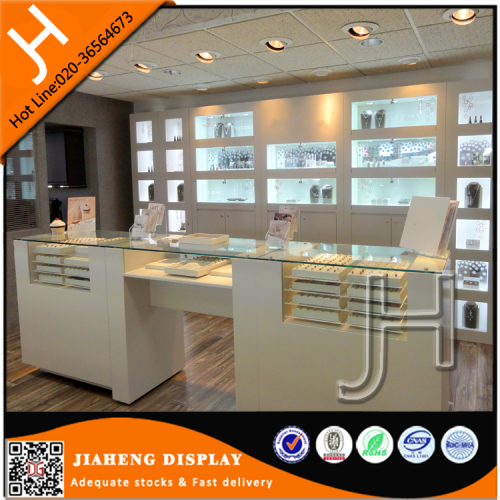 Modern Wall Wood Jewelry Store Showcase Designs