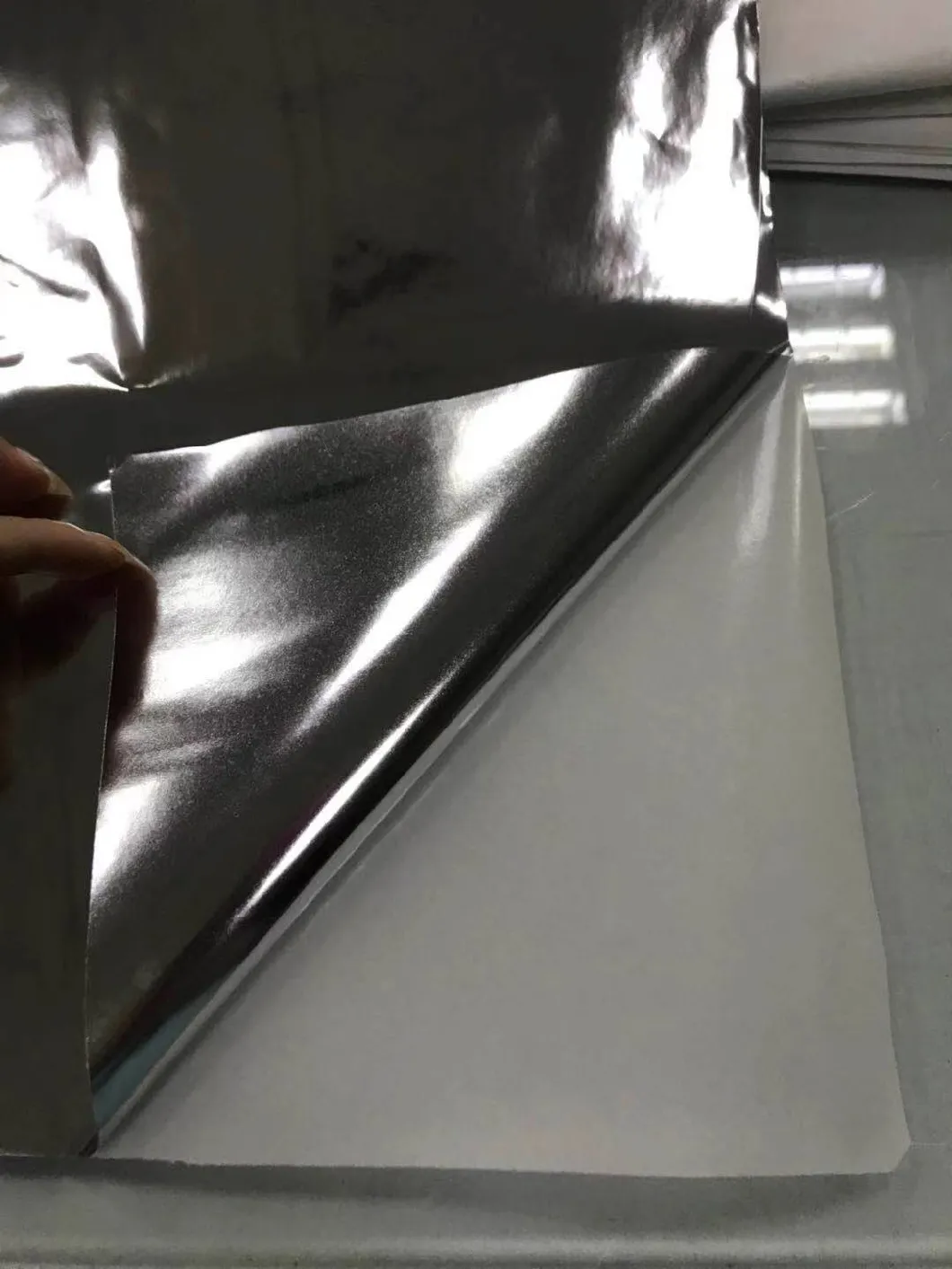 Aluminum Foil Coated Silver Self-Adhesive Paper Matt and Glossy