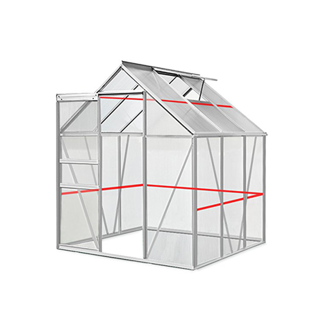 Aluminum Alloy Frame Polycarbonate Sheet Garden Greenhouses