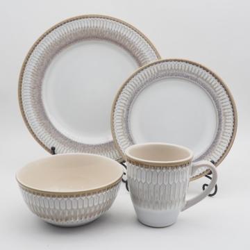 stoneware dinnerware set, reactive glaze stoneware dinnerware sets,western dinnerware sets