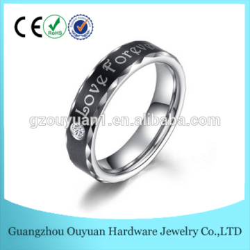 2016 Popular Black Tungsten Ring, Black Diamond Ring, Eternity Engagement Couple Rings