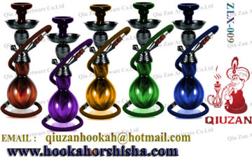 Colored Medium Glass Hookah With Gourd Shaped Vase