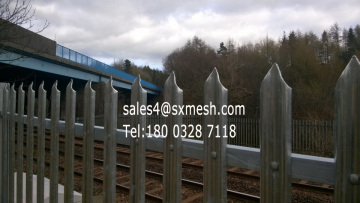 Triple Pointed Top Steel Palisade Fence / Fence Palisade / Galvanized and Polyster coating Palisade Fence