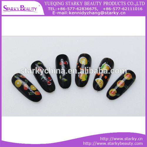 Fashion nail fruit designs water transfer toe nail seal sticker wholesale