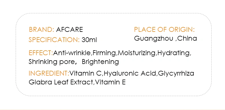 Afcare Beauty Serum Natural Moisturizing Skin Brightening Organic Collagen Face Serum Vanilla Face Serum Spray Face Serum