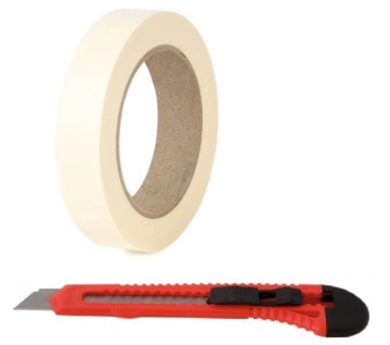 25mm masking tape with snap-off knife
