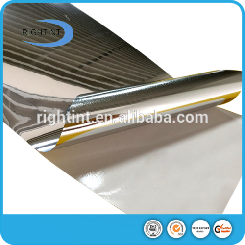 2015 waterbased adhesive silver PET film label sticker