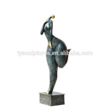 Factory custom garden decor metal bronze abstract woman statue
