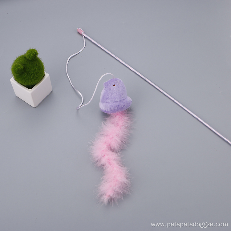 Bird cats stick plastic pole cat teaser