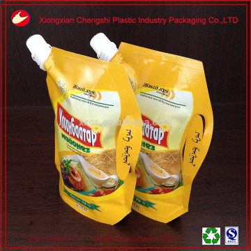 laminated material special shaped stand up spout pouch /Special shaped bag with spout / stand up pouch with spout