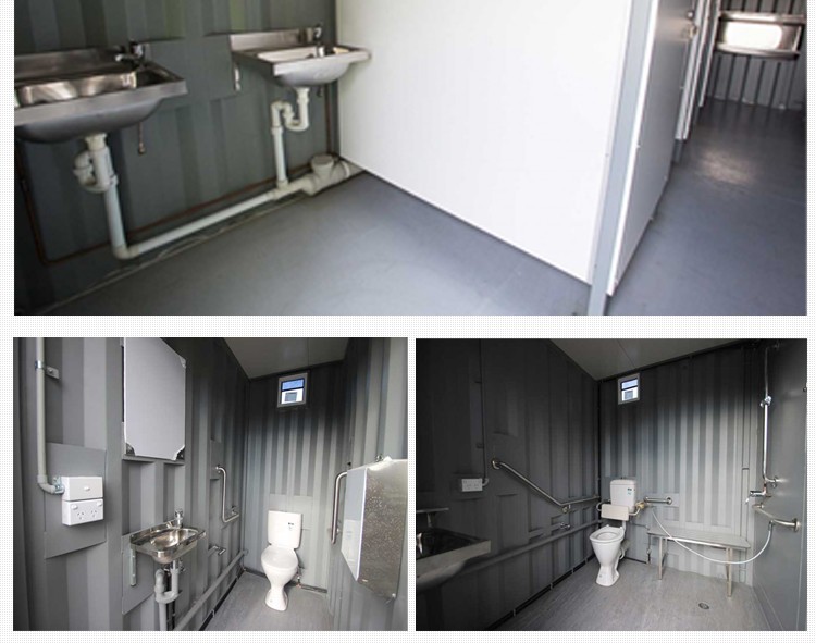 Favorable Price 20ft Easy Installation Container Toilet Prefabricated Bathroom