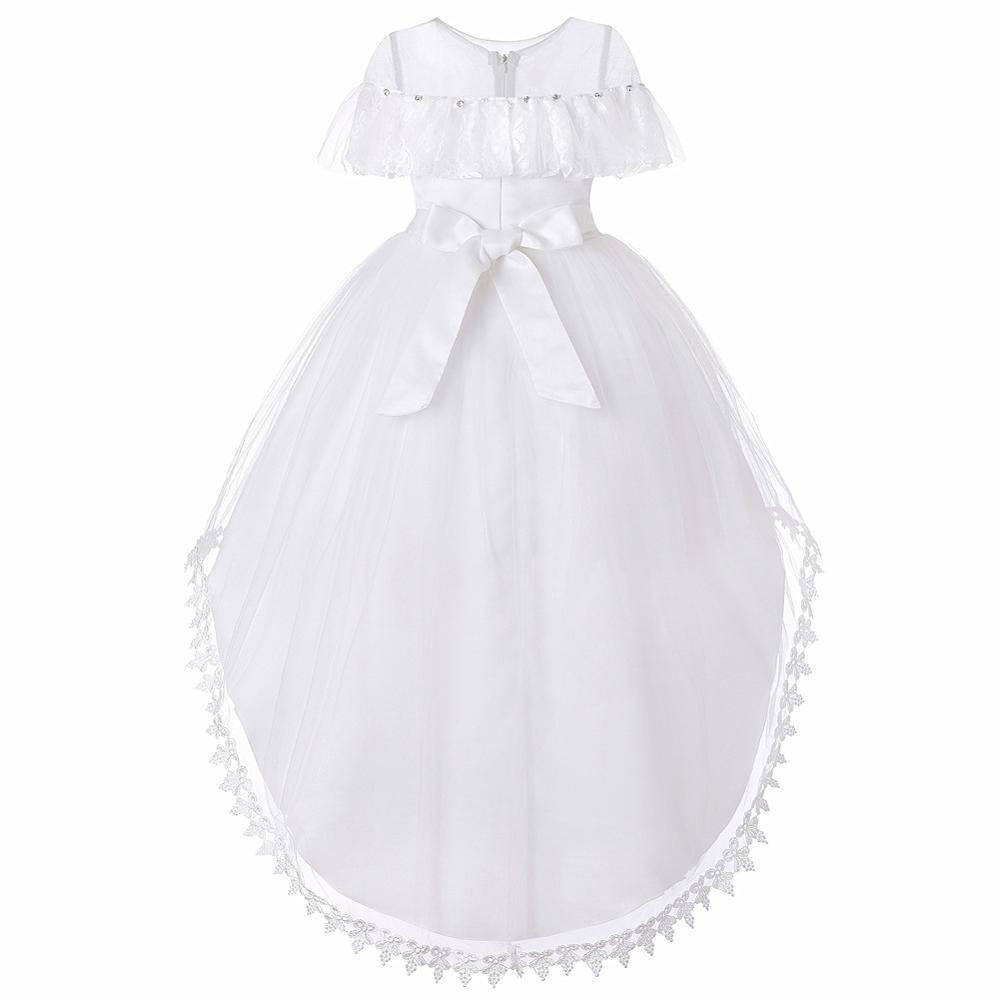 Hot Sale High Quality New Model Sleeveless Embroidered Flower Western children wedding dress girl