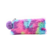 FUZZY PENCIL CASE WITH POMPON-0