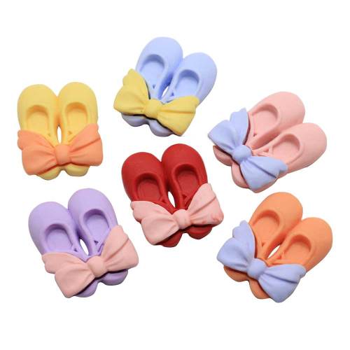 28mm Kawaii Résine Ballet Chaussures Art Miniature Flatback Cabochon DIY Artisanat Décoration