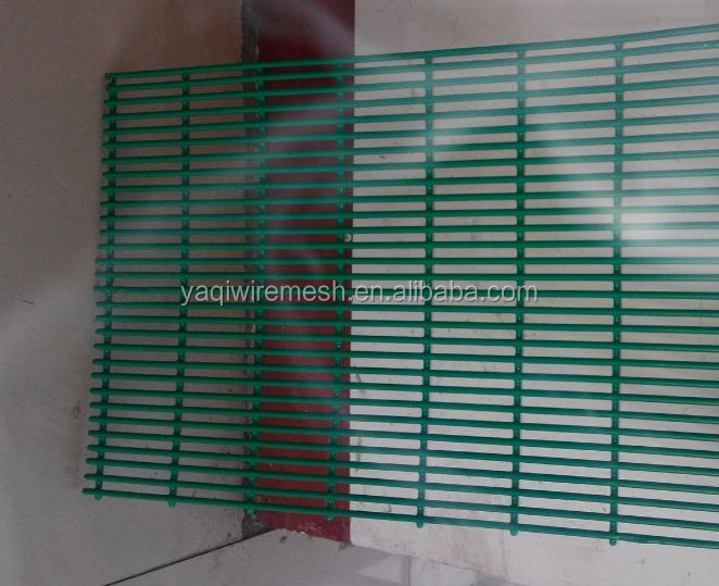 76.2mm*12.7mm anti-climb galvanized/pvc coated welded mesh fence used in army