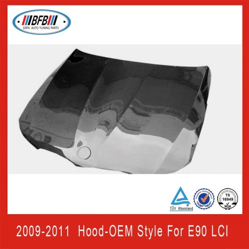 OEM style Car Carbon fiber engine hood cover for bmw E90