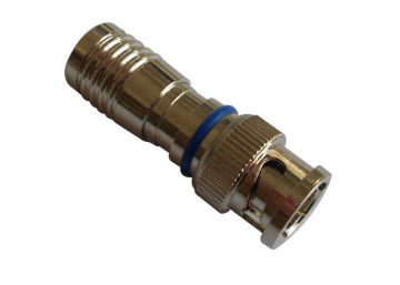 Rg6 Compression Bnc Connector , Waterproof Male Bnc Connector