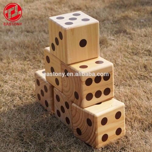 EASTONY Jumbo Outdoor Rasen Spiel Holz Big Dice