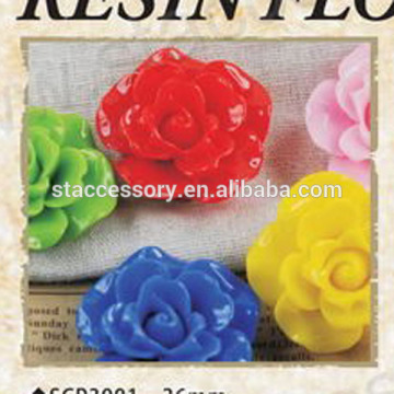 2013 flat back resins flowersresin flower beads