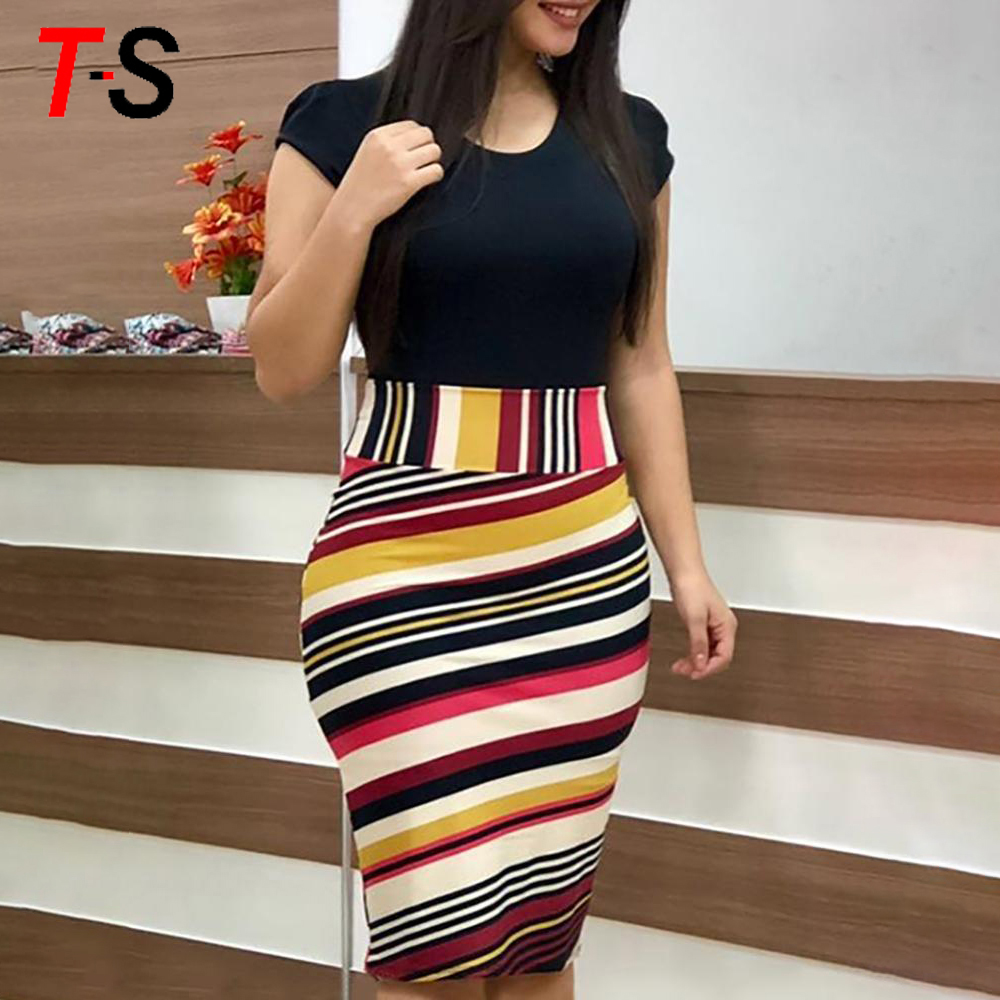 Skinny style Plus Size Sexy Package Hip Dresses