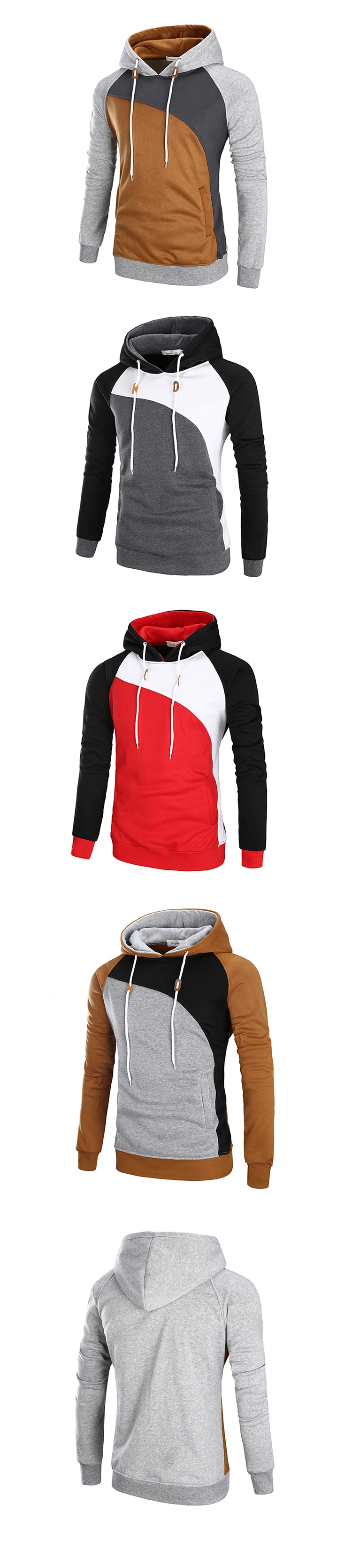 New Fashion Casual Stitching Sweater Trendy Hoodie