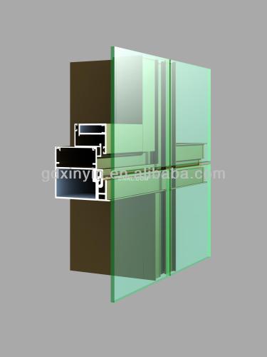 Instruction Diagram Of Series XHQ138 Semi Visible Curtain Wall