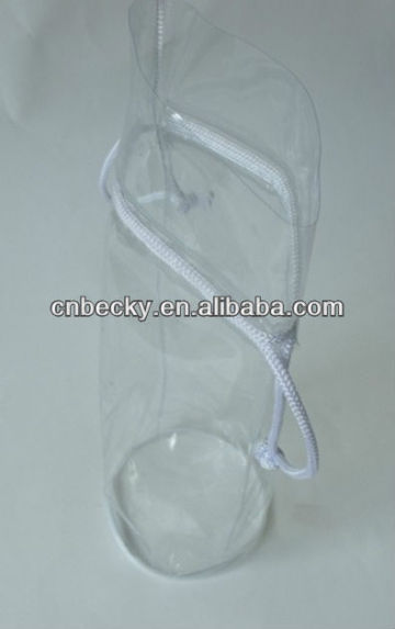 Transparent pvc plastic drawstring clear bag