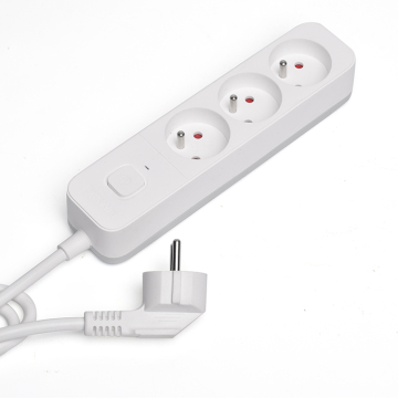 French AC Desktop Power Strip - 3 Ways Table Power Socket