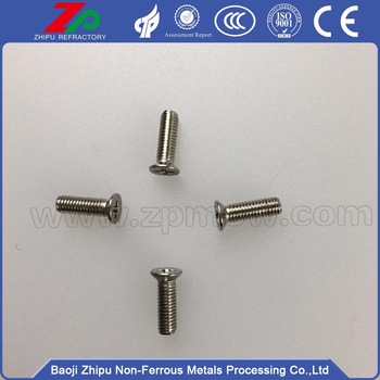 Niobium flat phillips bolt for fasten