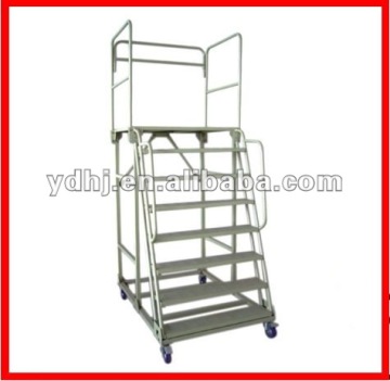 Metallic Safety Step Ladders With Wheels And Handrails YD-J294