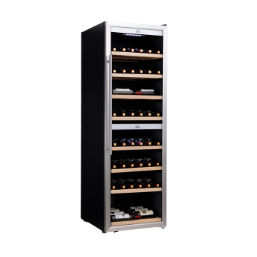 Full glass door dual zone wine cooler