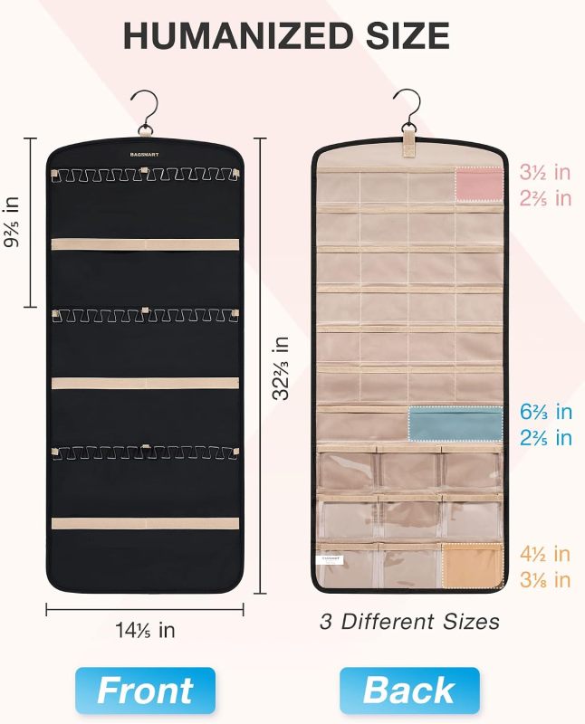Foldable Jewelry Storage Bag for Earrings Rings Bracelets