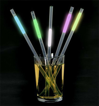 plastic glow drinking straw ,glow straw for party